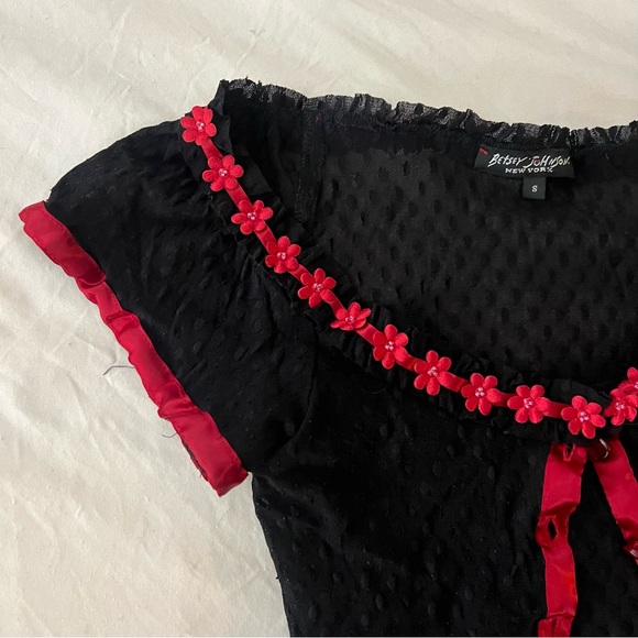 Vintage Betsey Johnson Milkmaid Top - Picture 3 of 5